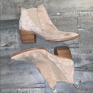 Tan suede ankle boots